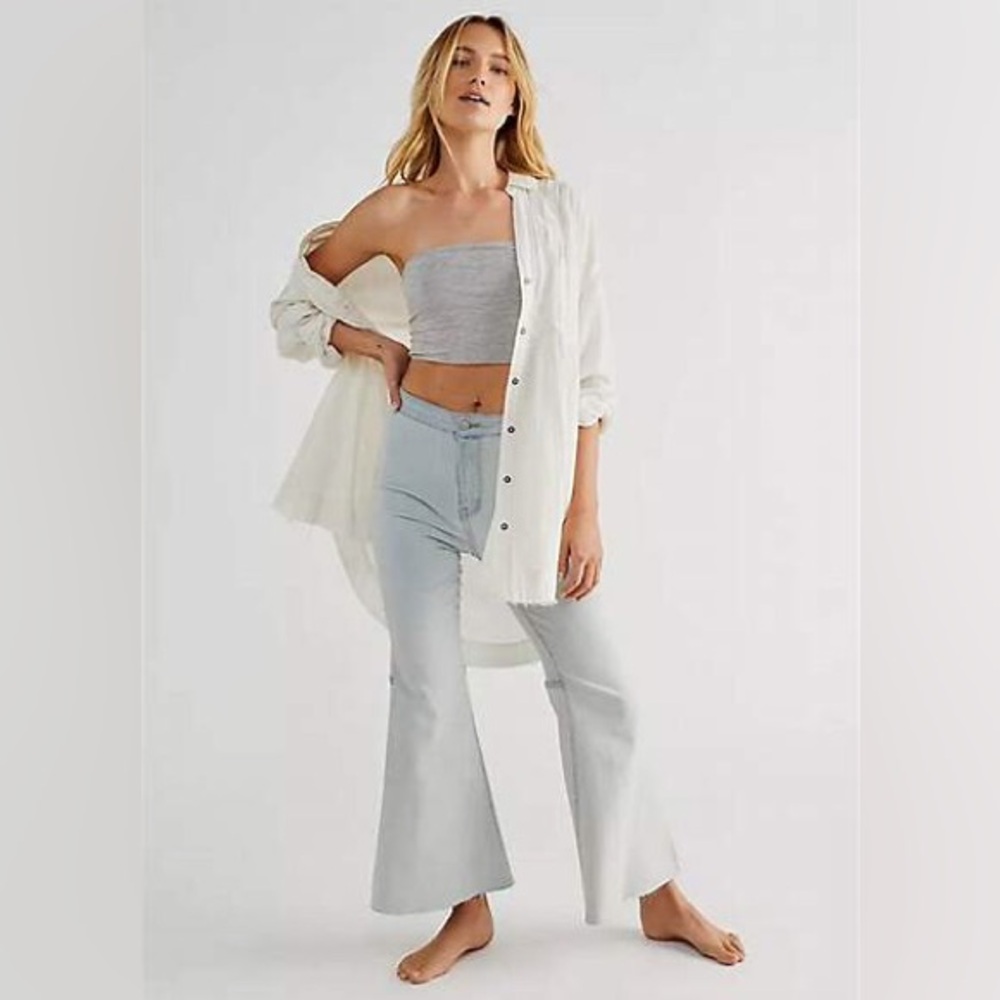 Free People We The Free Youthquake Flare Light Denim Jeans Size 29